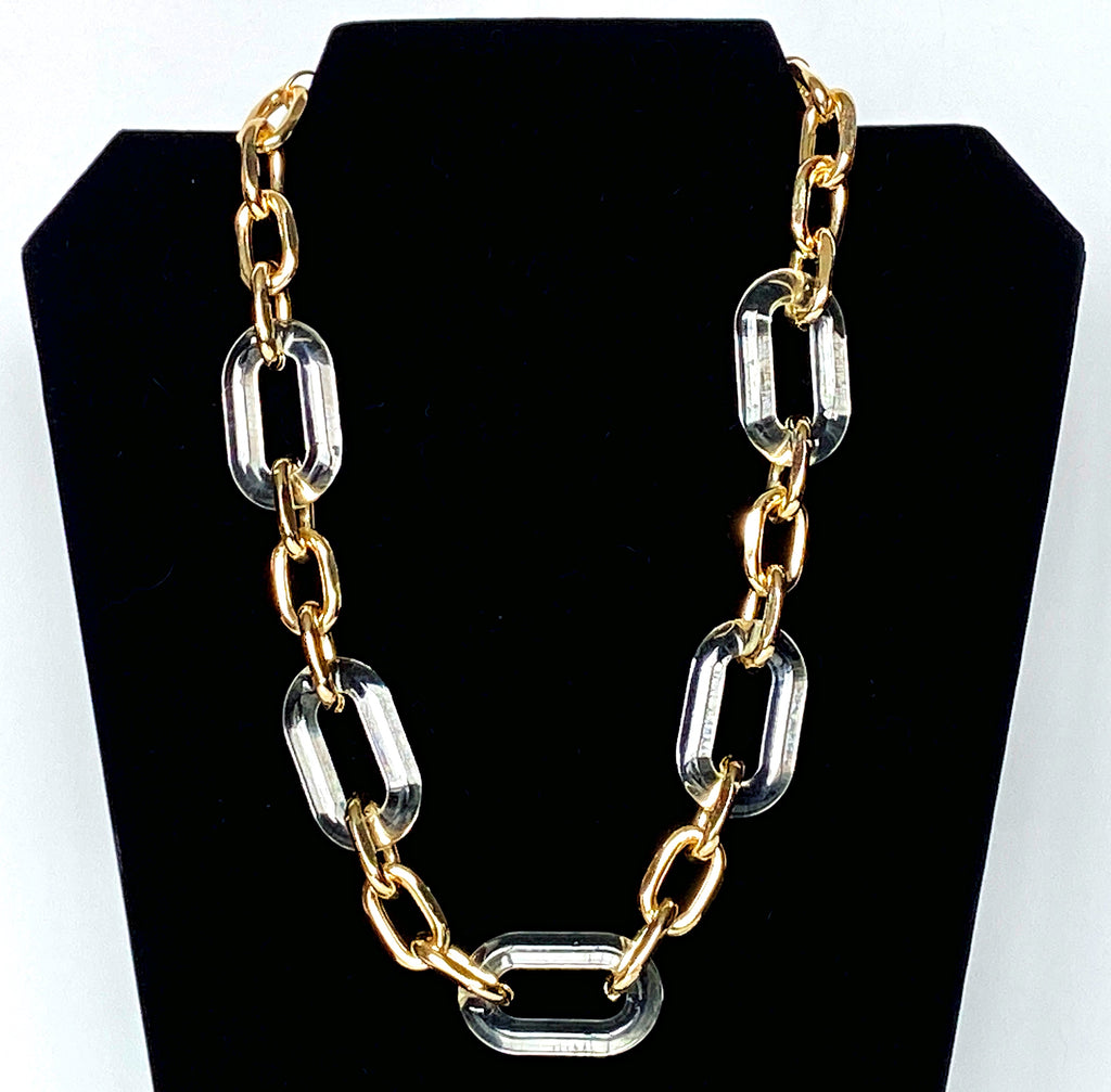 Two Tone Chain Link Necklace– Leera B.